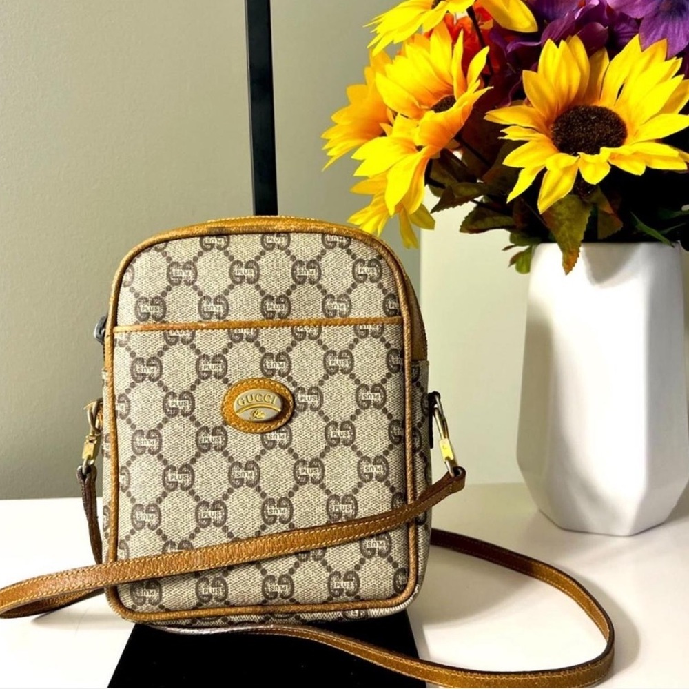Gucci Plus Authentic Brown/Tan Crossbody Bag